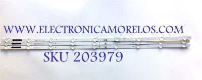 KIT DE LED'S PARA TV PHILIPS (3 PIEZAS) / NUMERO DE PARTE TCL43D9-ZC62AG-02 / TCL43D9-ZC62AG-02D / 303TC430039 / 303TC430039D / TC430M11 / 4C-LB430T-ZC7 / 210627BB05 / 2300016712 / MODELO 43PFL5765 / 43PFL5765/F8 / 43PFL5756/F7 A